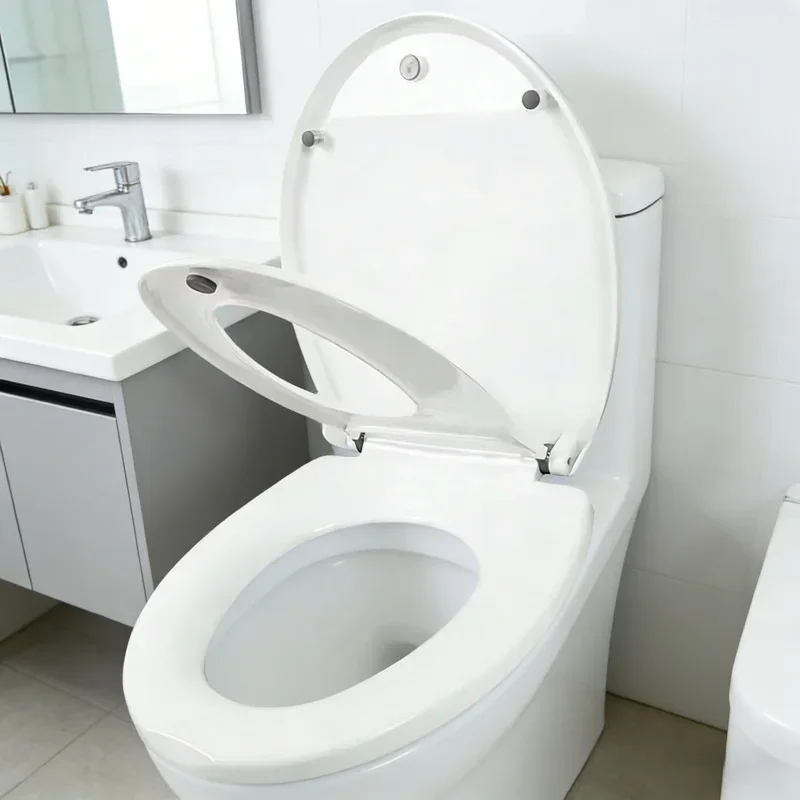 

Anti-Falling Slow-Close Toilet Lid Double Layer Adult Toilet Seat Child Potty Training Cover PP Material Travel Pot For Kids