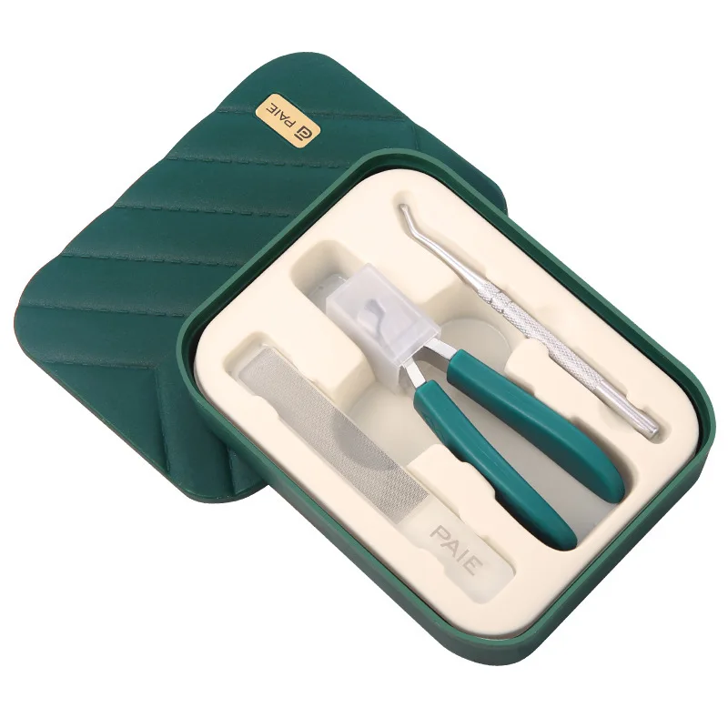 Grote opening schuine mond puntige nagelknipper set gereedschap nagelgroef nail art, nagel trimverzorging, anti splash nagelknipper