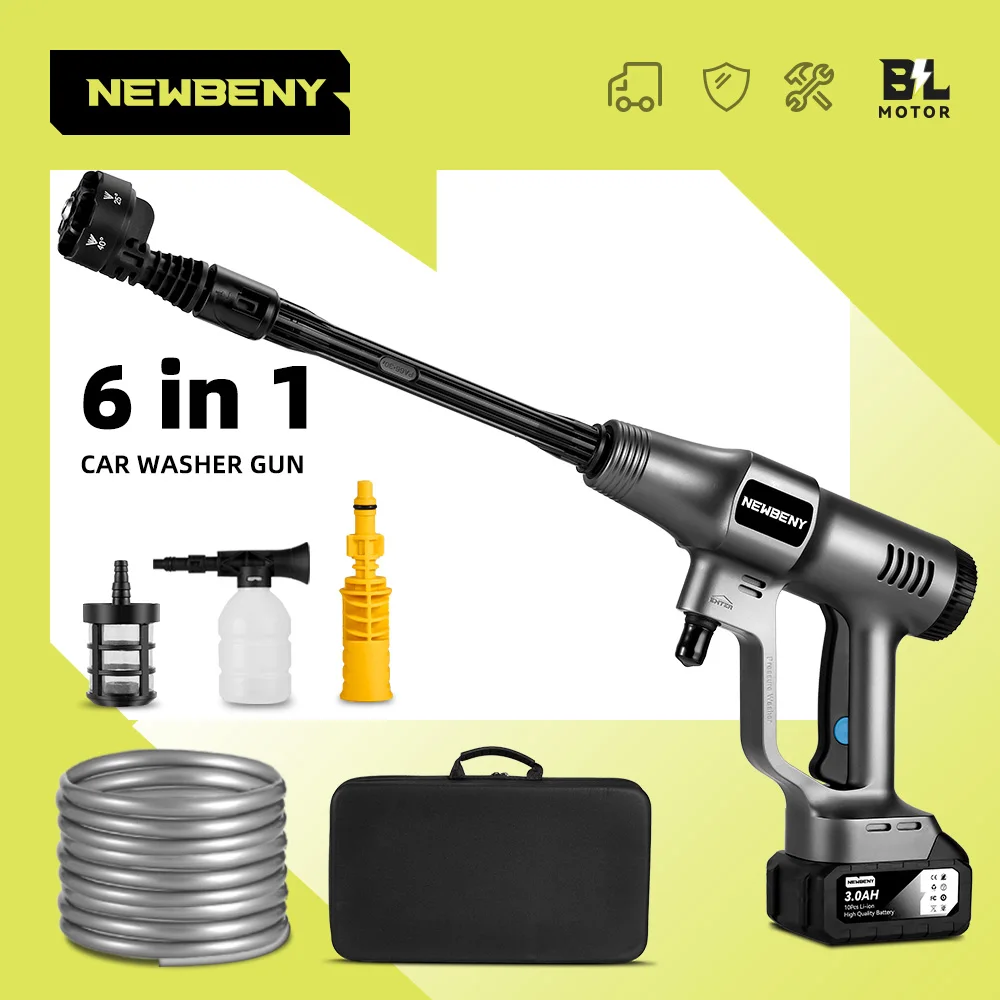 

3500W 200Bar Brushless Electric High Pressure Washer Cordless Efficient Car Garden Cleaning Spray Gun ToolFor Makita 18V Battery