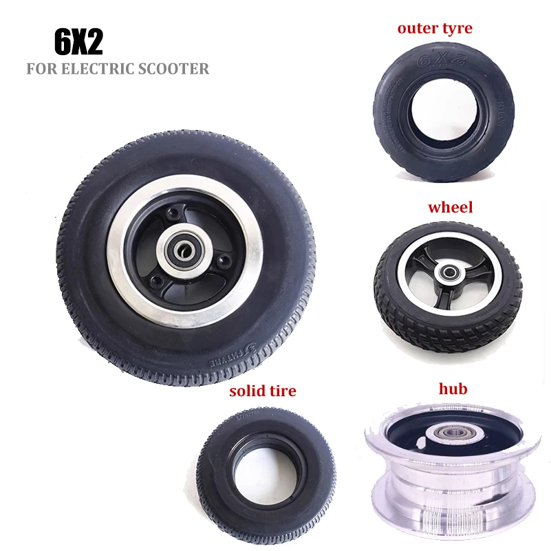 

6 Inch Inflatable Wheel 6x2 Tire for Mini Electric Scooter Trolley Thickened Wear Resistant High Quality Inner and Outer Tyre