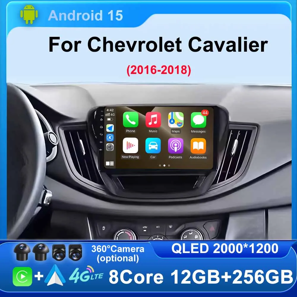 For Chevrolet Cavalier 2016 2017 2018 Carplay Android Auto Car Radio 4G WIFI Multimedia Stereo Video Player Navigation GPS DSP