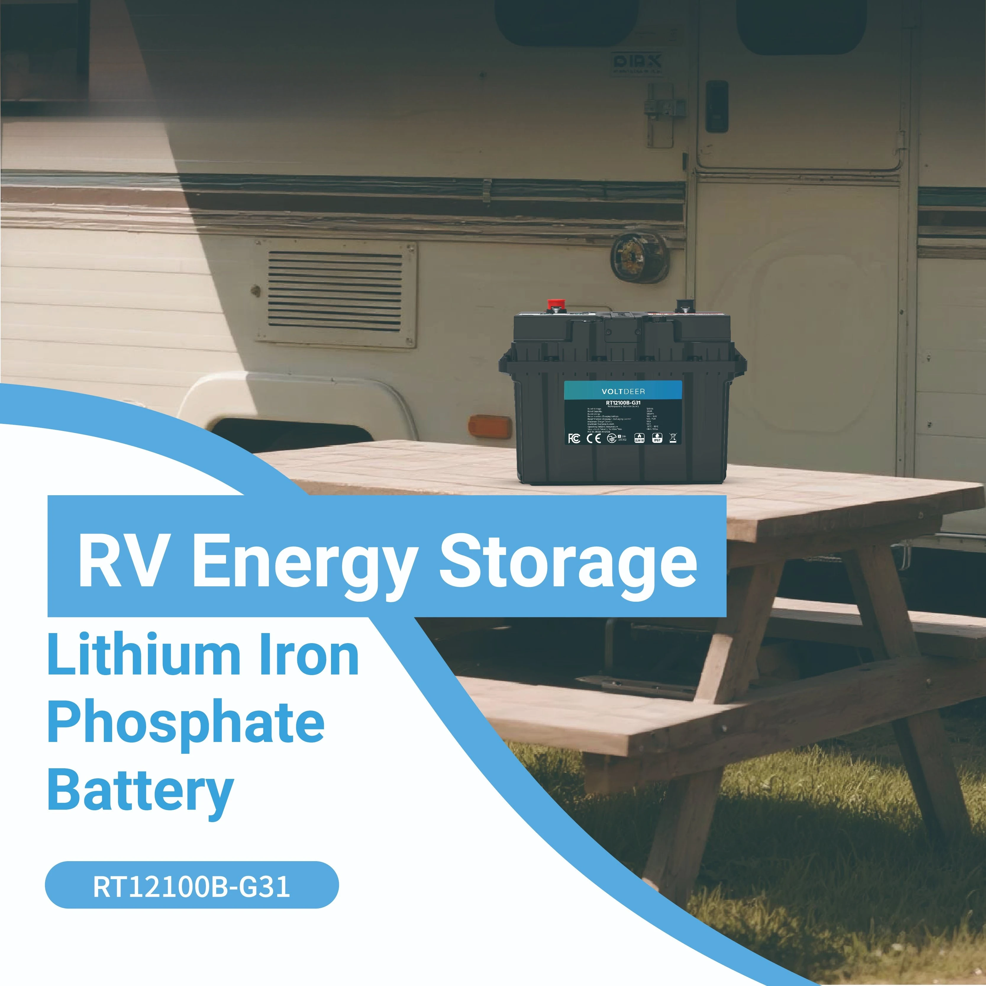 

Real-Time Bluetooth Monitoring Pylon12v LiFePO4 Battery Optimized RV Camping Off-Grid Energy Freedom 12.8V 100Ah Battery