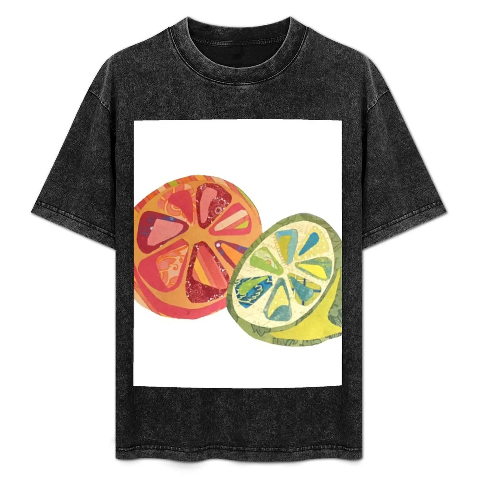 

Cut Paper Citrus T-Shirt plus size clothes summer tops funny costumes t shirts for men cotton