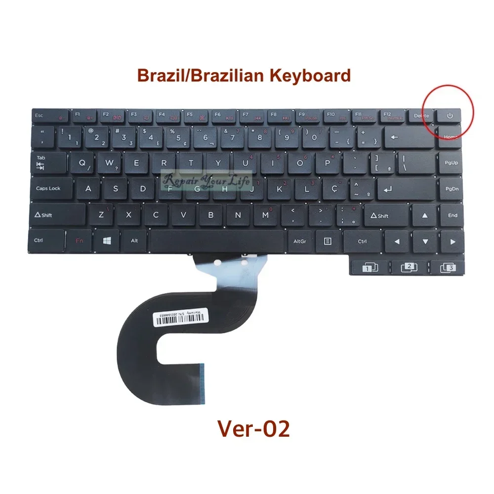 BRA/Brazil Notebook Keyboard For Positivo Motion C4500D Q.c Q4128B SCDY300-16-2 PT-BR Brazilian Portuguese Laptop Keyboards New