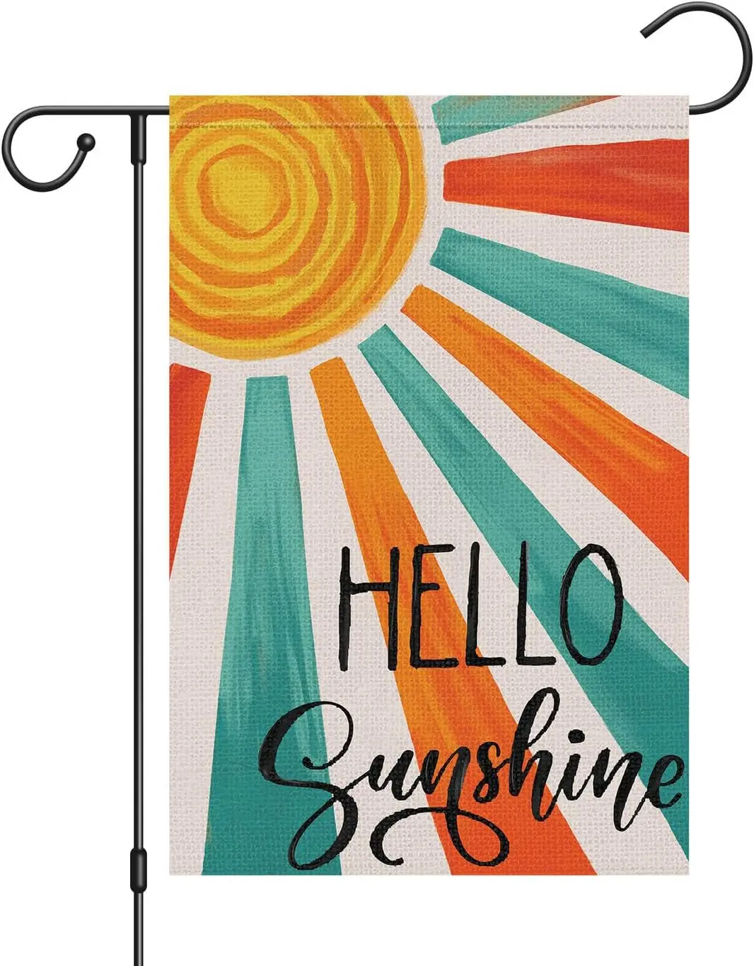 Louise Maelys Welcome Summer Sun Garden Flag 12x18 Double Sided, Burlap Small Boho Hello Sunshine Garden Yard House Flags Outsid