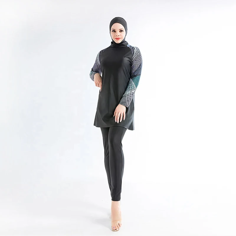 3PCS/Set Plus Size Burkini Muslim Swimwear Swimsuit Women Hijab Swimwear Islamic Swimsuit Bathing Suit Women