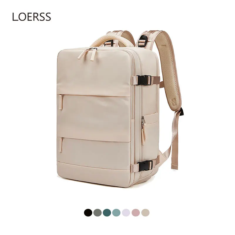 

LOERSS Women's Travel Backpack Large Capacity USB Charging Outdoor Laptop Bag Independent Shoe Bag Casual Daypack for Weekender