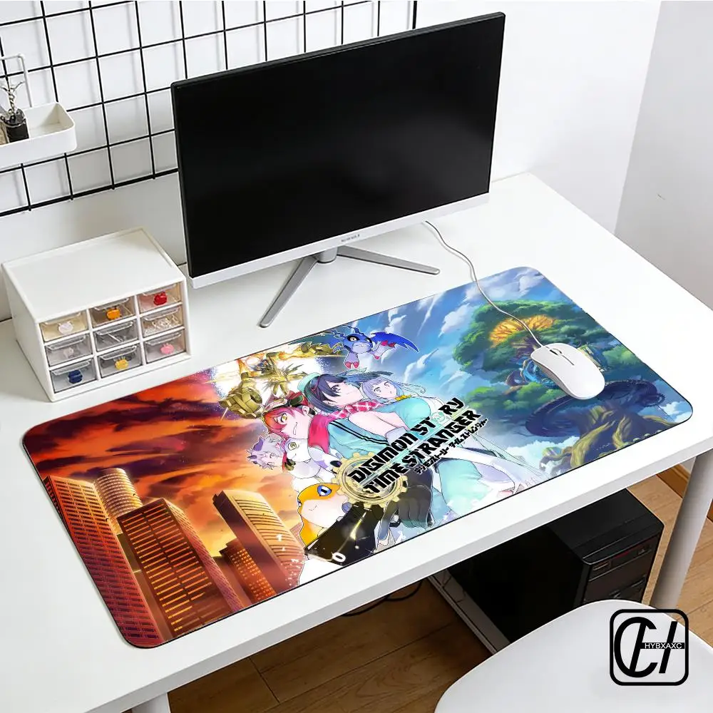 Mouse Pad Gaming D-Digimon S-Story T-Time S-Stranger Office Laptop Accessories Desk Pad Large For Computer Non-Slip HD Printing