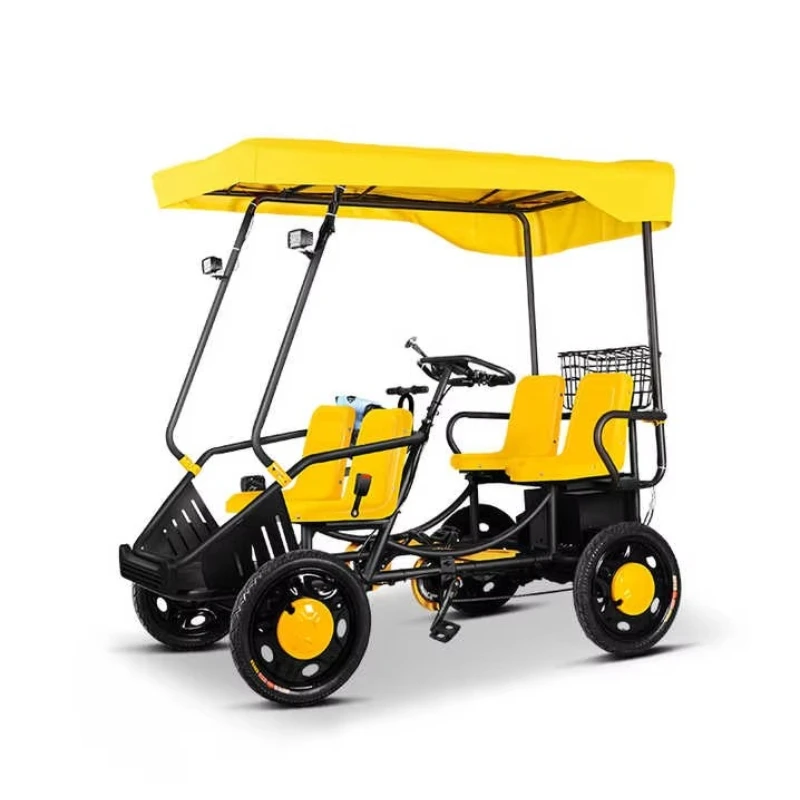 

500W electric freight tricycle, four seats, disc brakes, open body, 400kg load, cruising range 50-70km