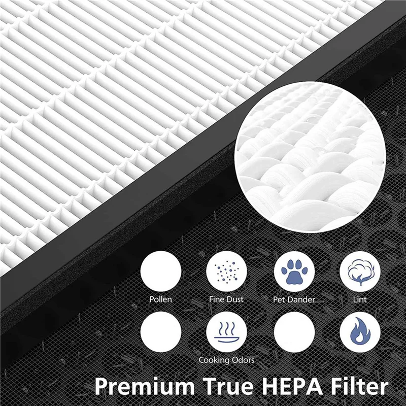 VELIF-Hepa Filter For LEVOIT Vital 100S Air Purifier, High-Efficiency Activated Carbon Pre-Filter, Vital 100S-RF, 2 Pack