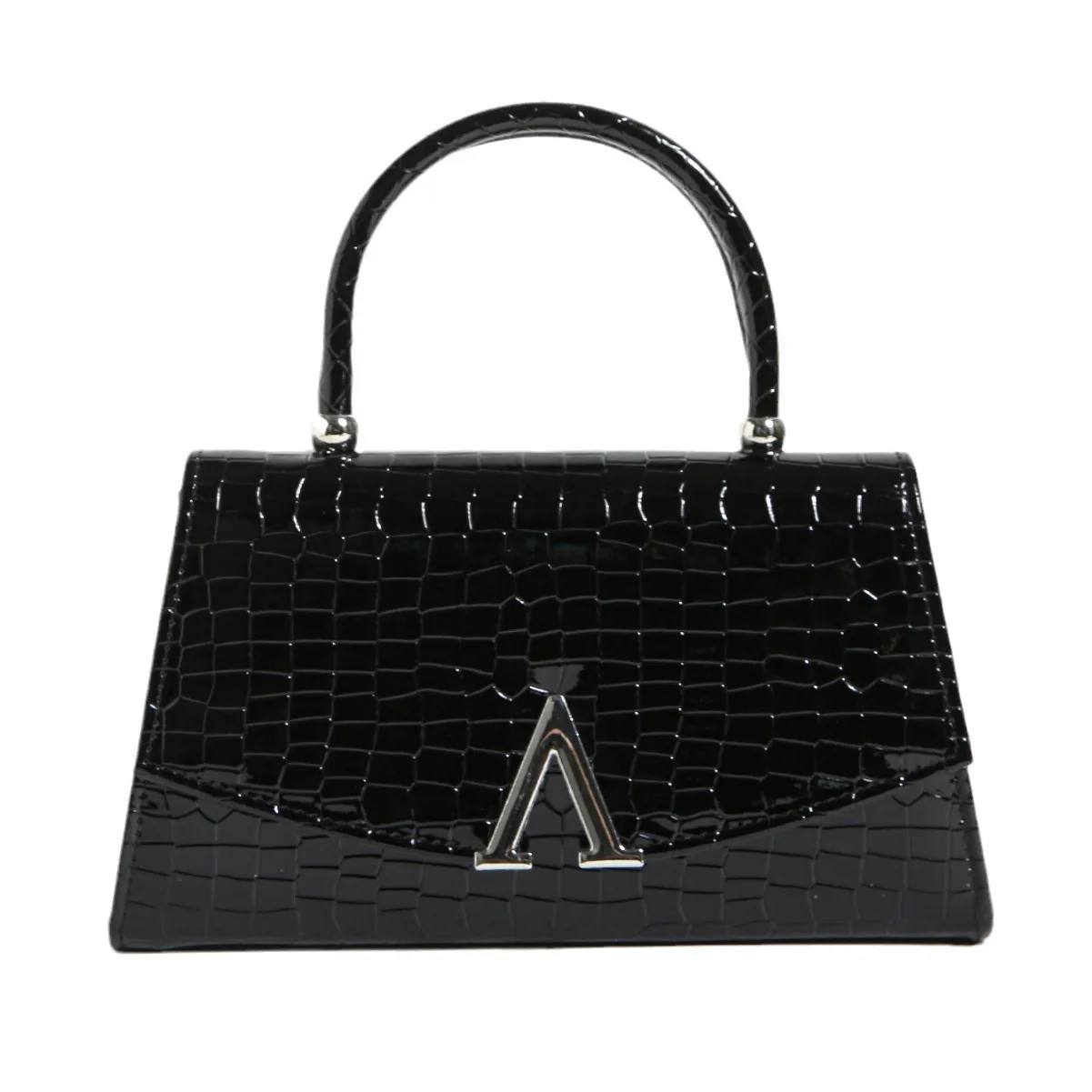 

Women's Solid Color Mini Square Satchel Evening Bag, Elegant Dinner Chain Bag For Women,Elegant,Exquisite Patent Square Evening