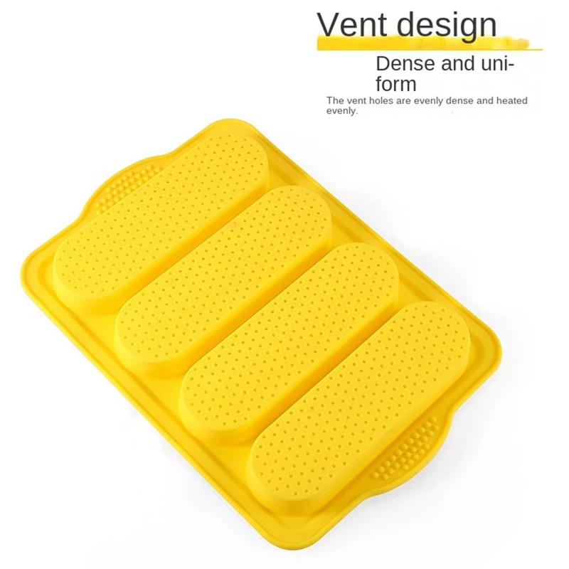 Silicone Loaf Pan Baking Pan For Baking French Baguettes/Hot Dog Buns,Nonstick &Easy Clean&Heat Resistant