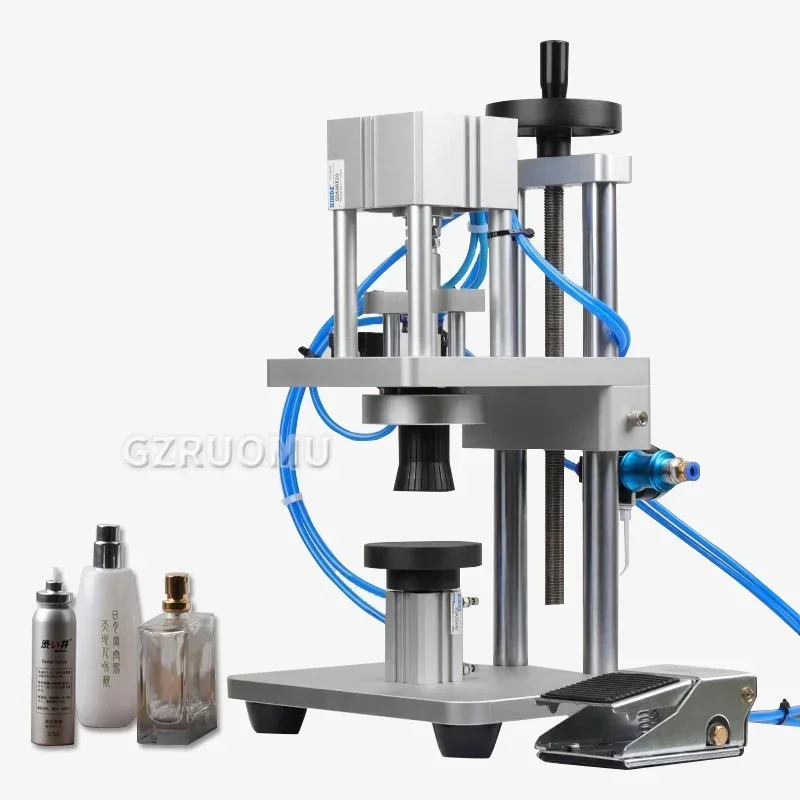 

Pneumatic Perfume Crimper Capping Machine Sprayer Sealer Scent Frangrance Packaging Equipment WT-80ZP Bottle Capping Machine