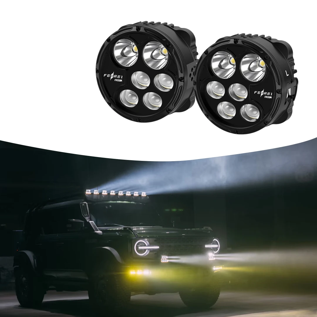 STLF Ferei FA318M Professional Auto LED Driving Lights Wireless Remote Control TYPE-C Interface Patented Double-Sided IPX8 Alumi