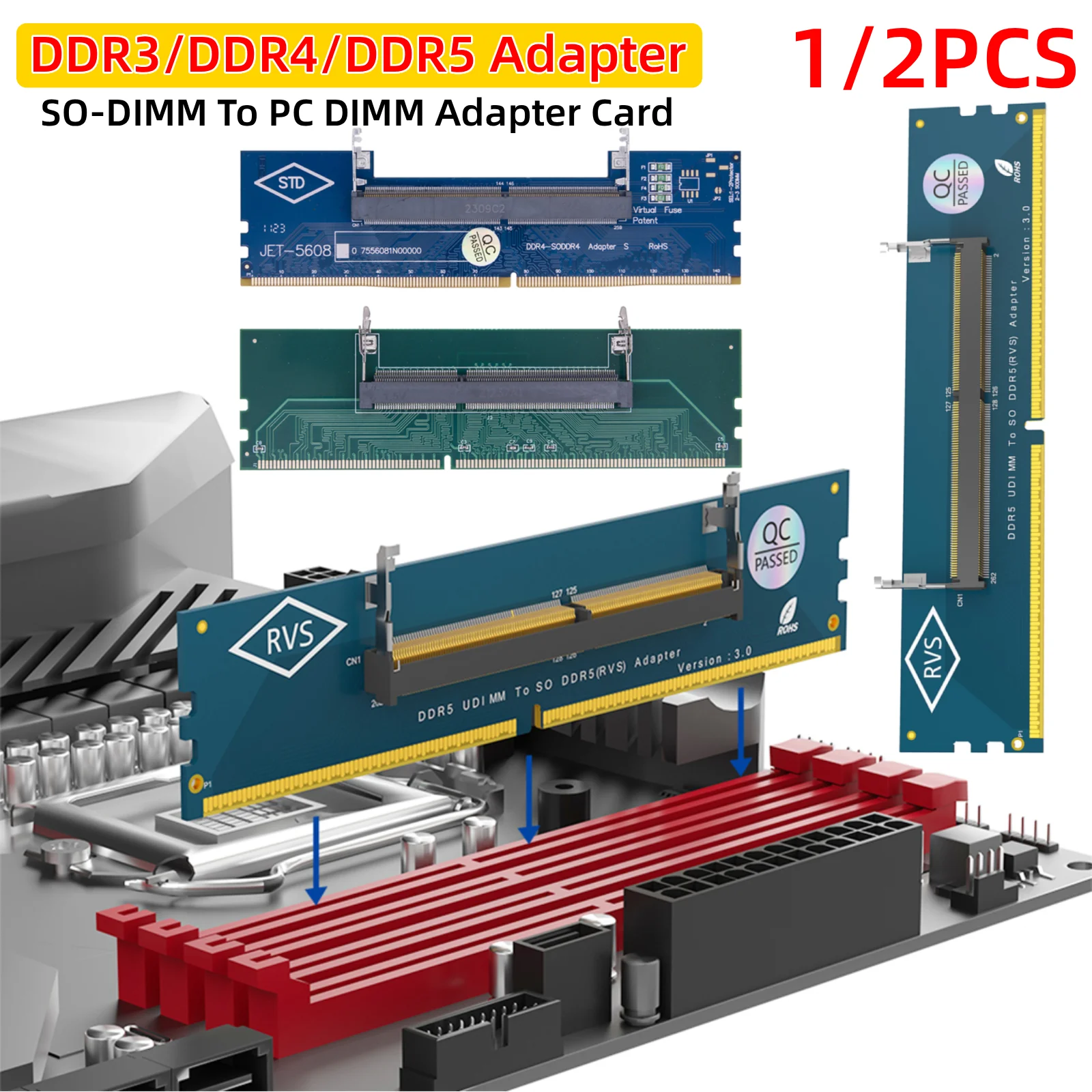 

1/2 шт. DDR3 DDR4 DDR5 ноутбук к настольному компьютеру адаптер памяти разъем карты модуль памяти защита слот для карты игровые аксессуары