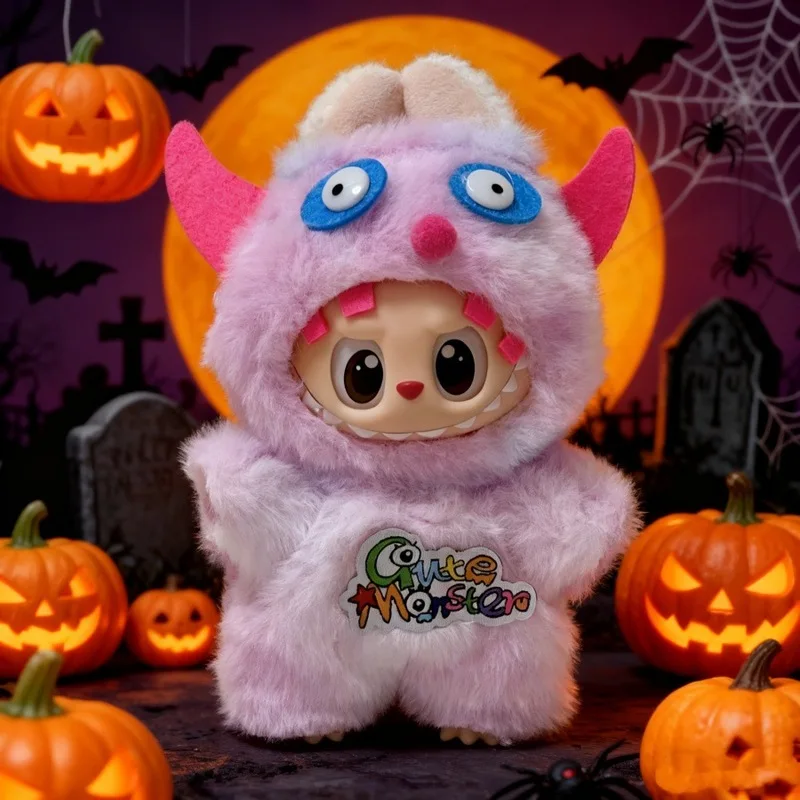 

For 17cm Labubu Doll Clothing For V1 V2 V3 Labubu Blind Box Collectibles Plush Monster Outfits For Halloween Costumes Accessory