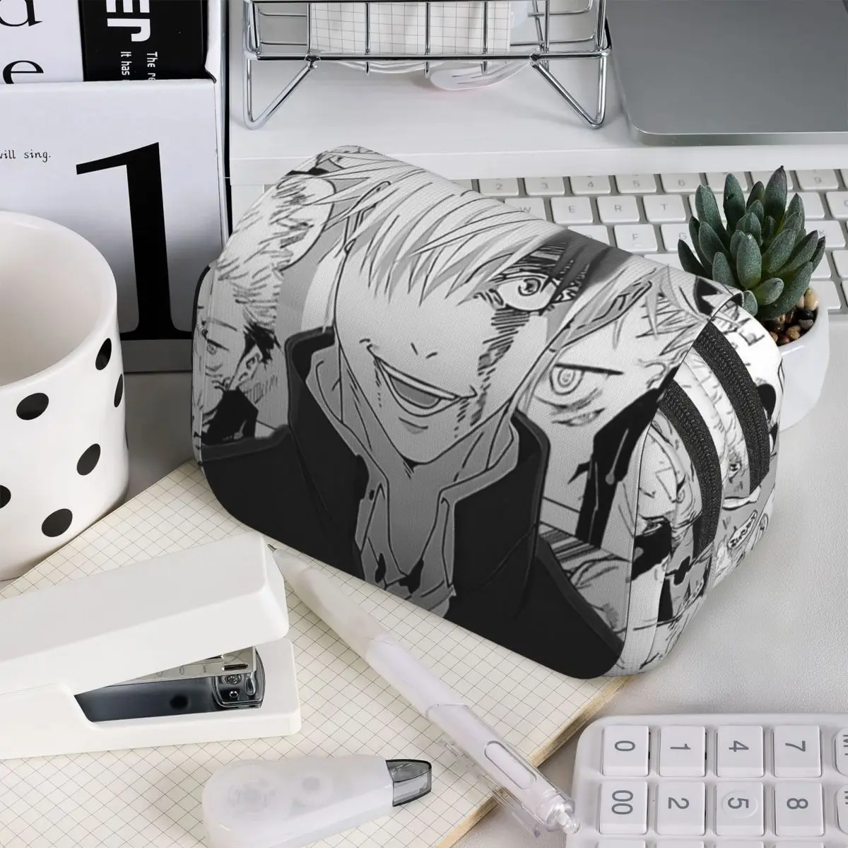

Пенал JJK Anime Gojo Satoru Jujutsu Kaisen для школьников, школьный пенал-коробка, сумка для канцелярских принадлежностей, органайзер для ручек