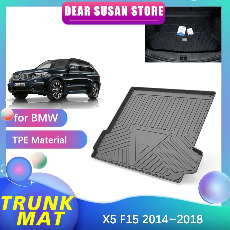 

Car Special Rear Trunk Mat for BMW X5 F15 2014~2018 2015 Storage Tray Rug Waterproof Floor Pad Space Decoration Liner Accessorie