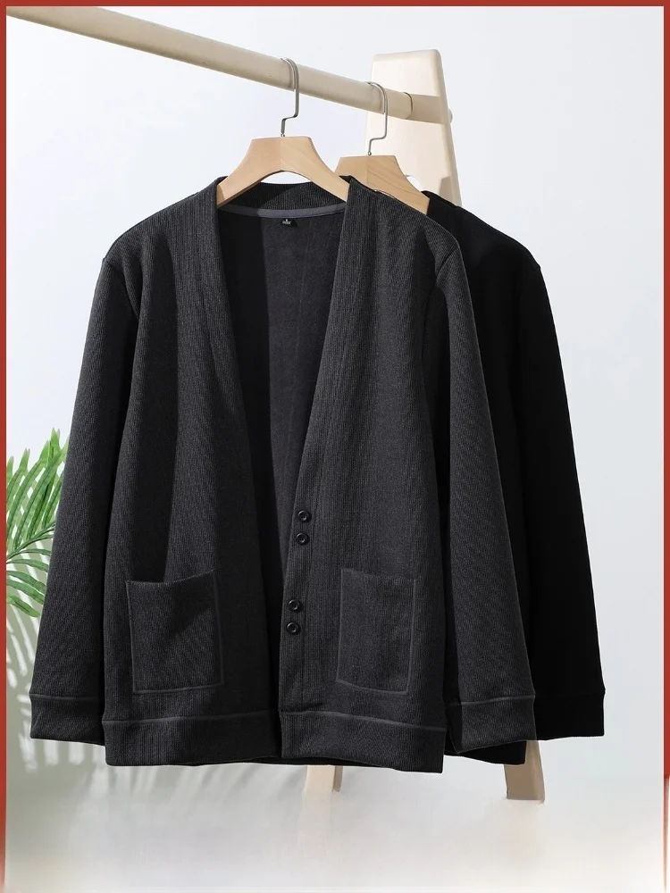 

Men's Knitted Cardigan Pure Color Wool Blend Faionable Autumn Winter New Arrival Casual Sle Button Plaet Warmth Feature