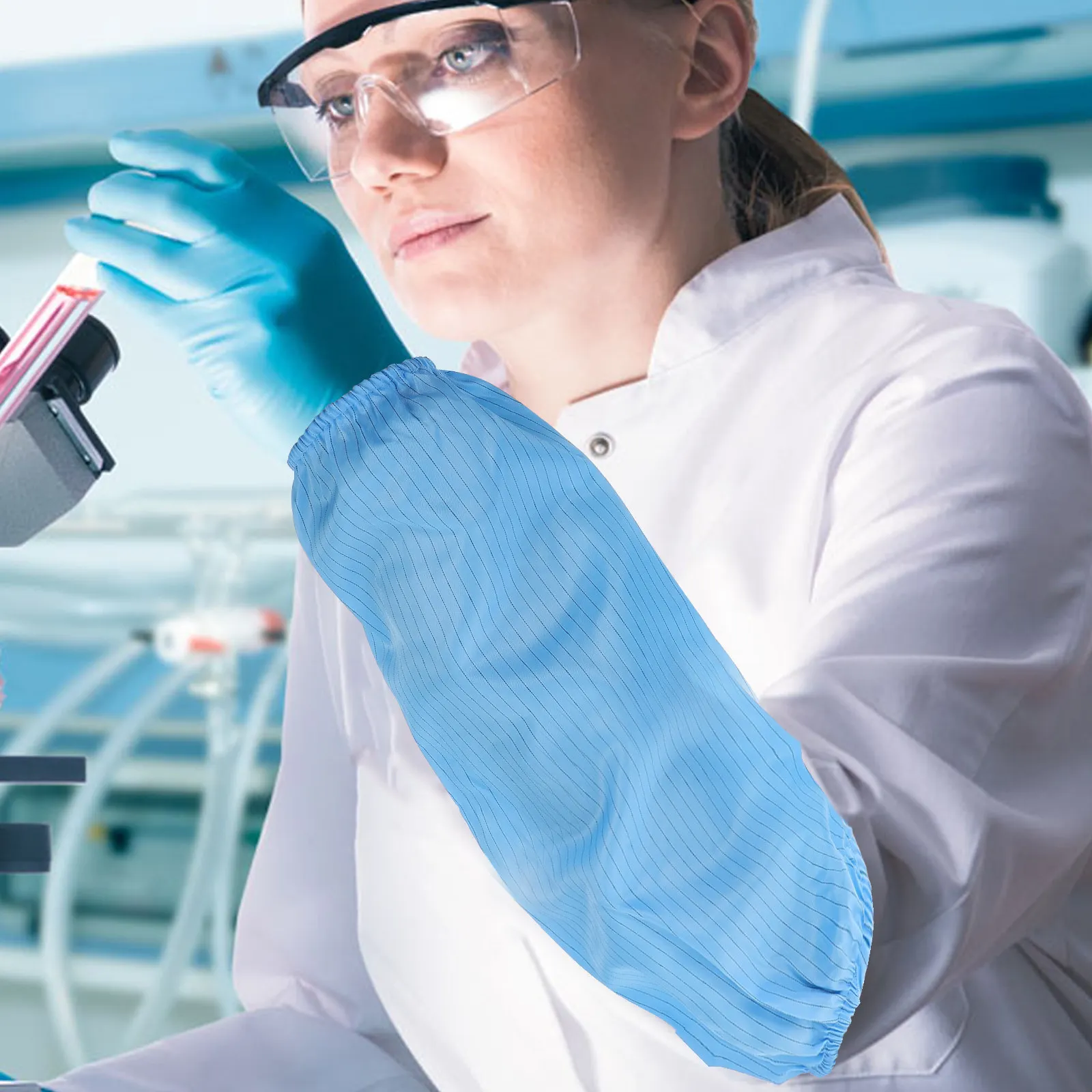 

2 шт. антистатические защитные нарукавники, маслостойкие, многоразовые, для использования в лабораториях и чистых помещениях