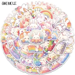 10/30/50PCS Cute Cartoon Rainbow Bunny Stickers Kawaii Rabbit For DIY Suitcase Skateboard Laptop Luggage Graffiti Sticker Decals