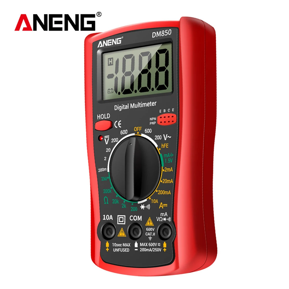 ANENG DM850 Automatic Professional Multimeter 1999 Count AC/DC Current Diode Measurement Adjustable Support Frame