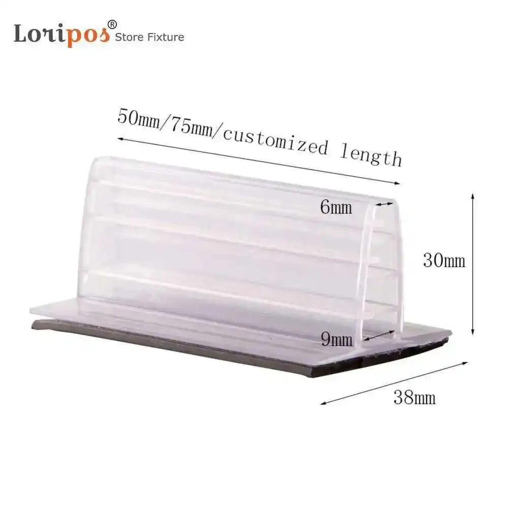 Clip per cartello Talker per scaffale del supermercato Morsetto per porta etichette con impugnatura in PVC morbido Morsetto per cartellino del prezzo Display a scatto sulla striscia dati Clip per fogli di schede Kt