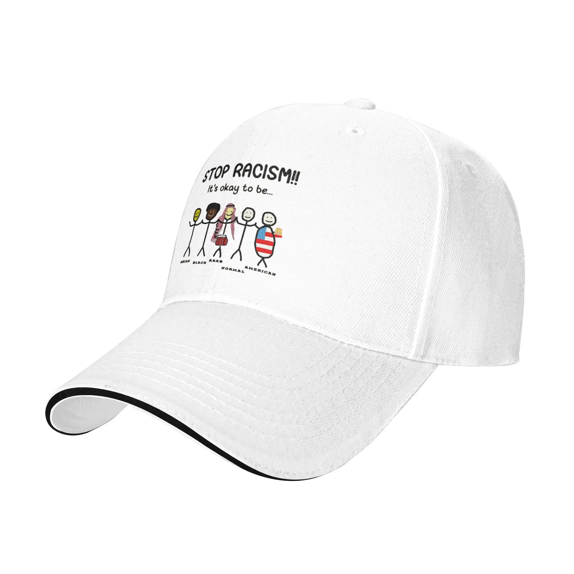 Summer Stop Racism It's Okay to Be Baseball Cap  Kpop Rock Stylish Design Sun Trucker Hat Men Women Dropshipping Baseball Caps