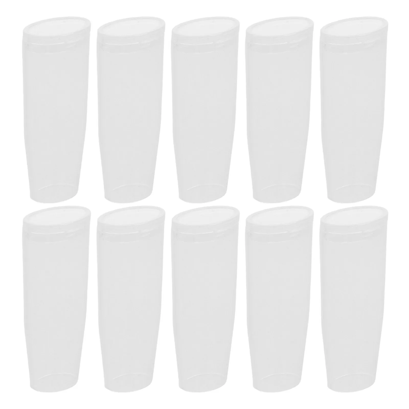 10Pcs Transparent Makeup Brush Protective Covers Dustproof Sleeve Prevent Bristle Deformation Travel