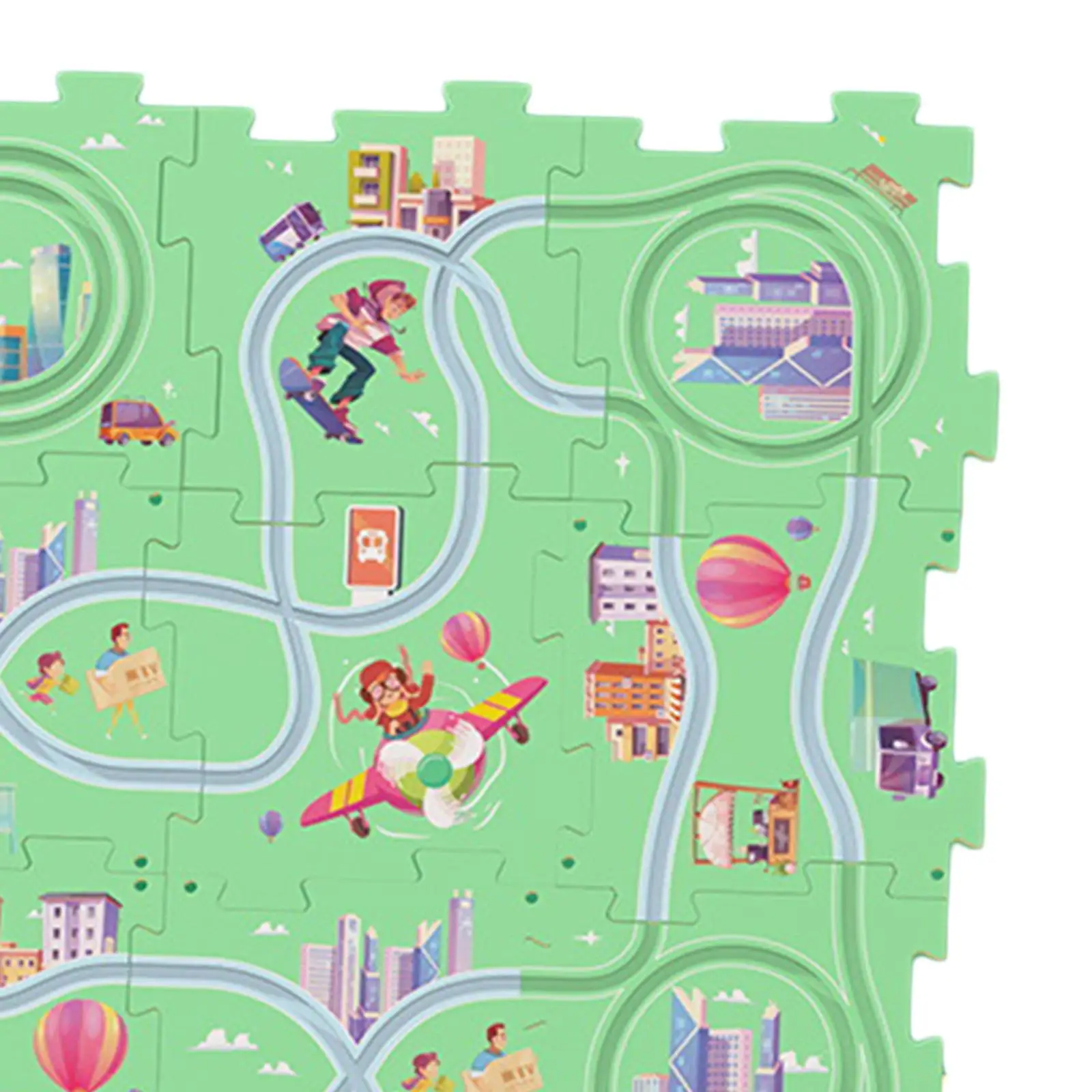 Puzzle Car Track Play Set Giocattoli da costruzione per auto ferroviarie per ragazze e bambini piccoli