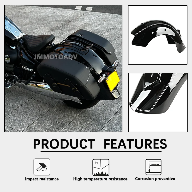 For BMW R18 Classic 100 Years 2020 2021 2022 2023 Fit R 18 Motorcycle Passenger Fender Extended Rear Mudguard Mud Splash Guard