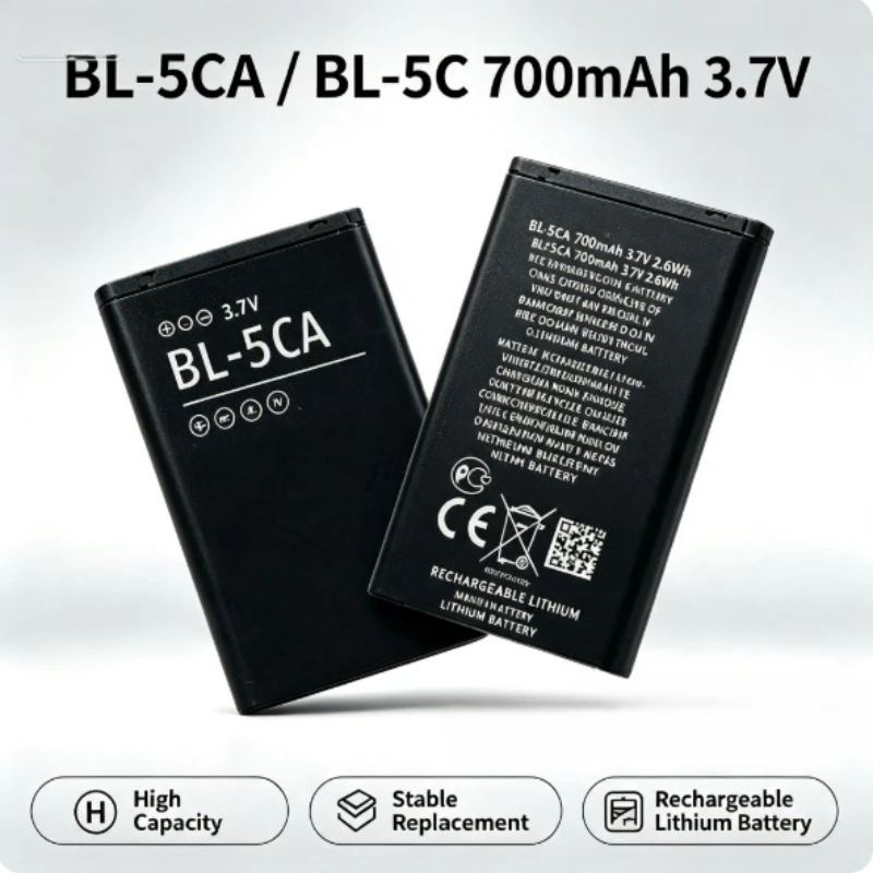 BL 5CA 3.7V Battery Lithium for Nokia 1110i 1110 1200 1600 5030 1208 1209 2700C 1680C 1682 7500 BL5CA  Phone Batteries