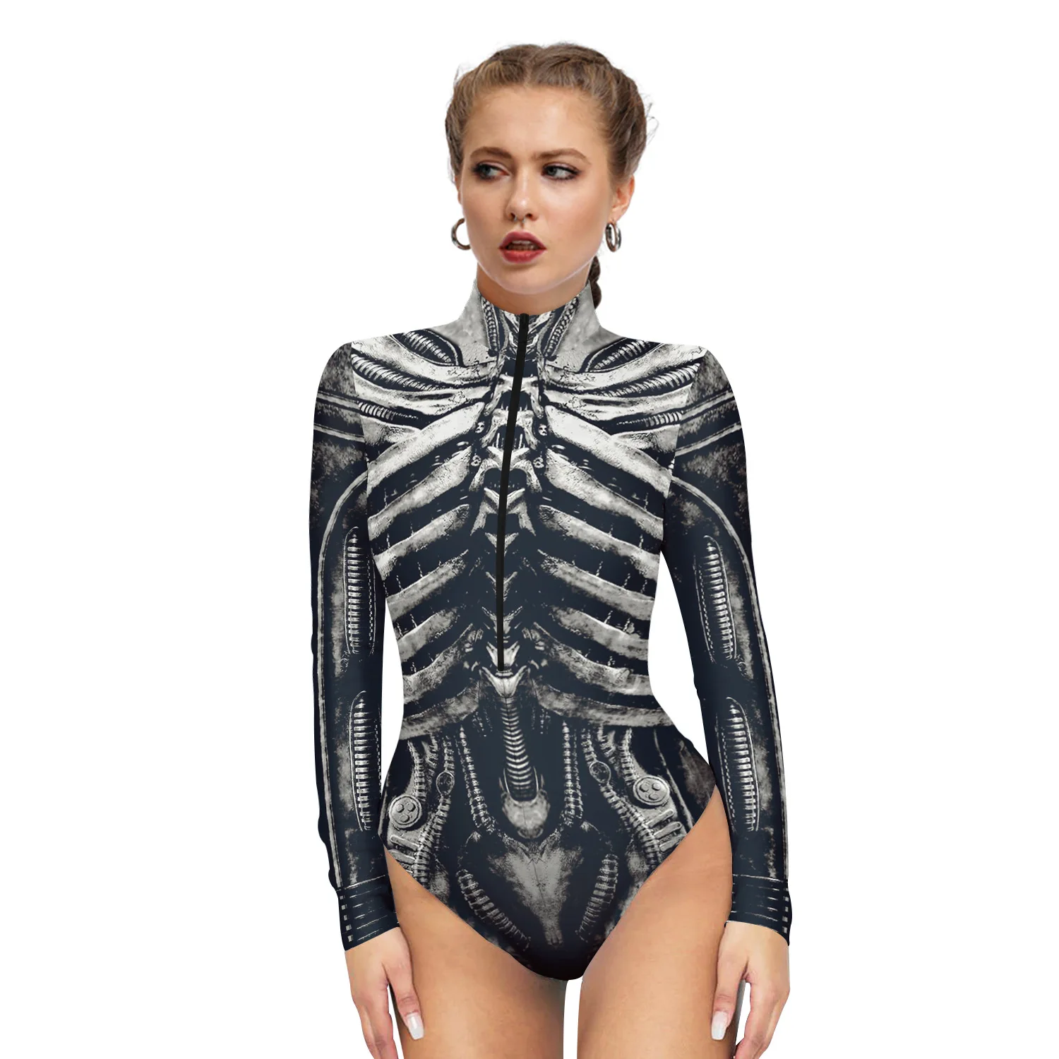 VIP Fashion Women Robot Bodysuits Halloween Costume Punk Style Jumpsuits Burning Man Festival Outfit Female One Piece Suit