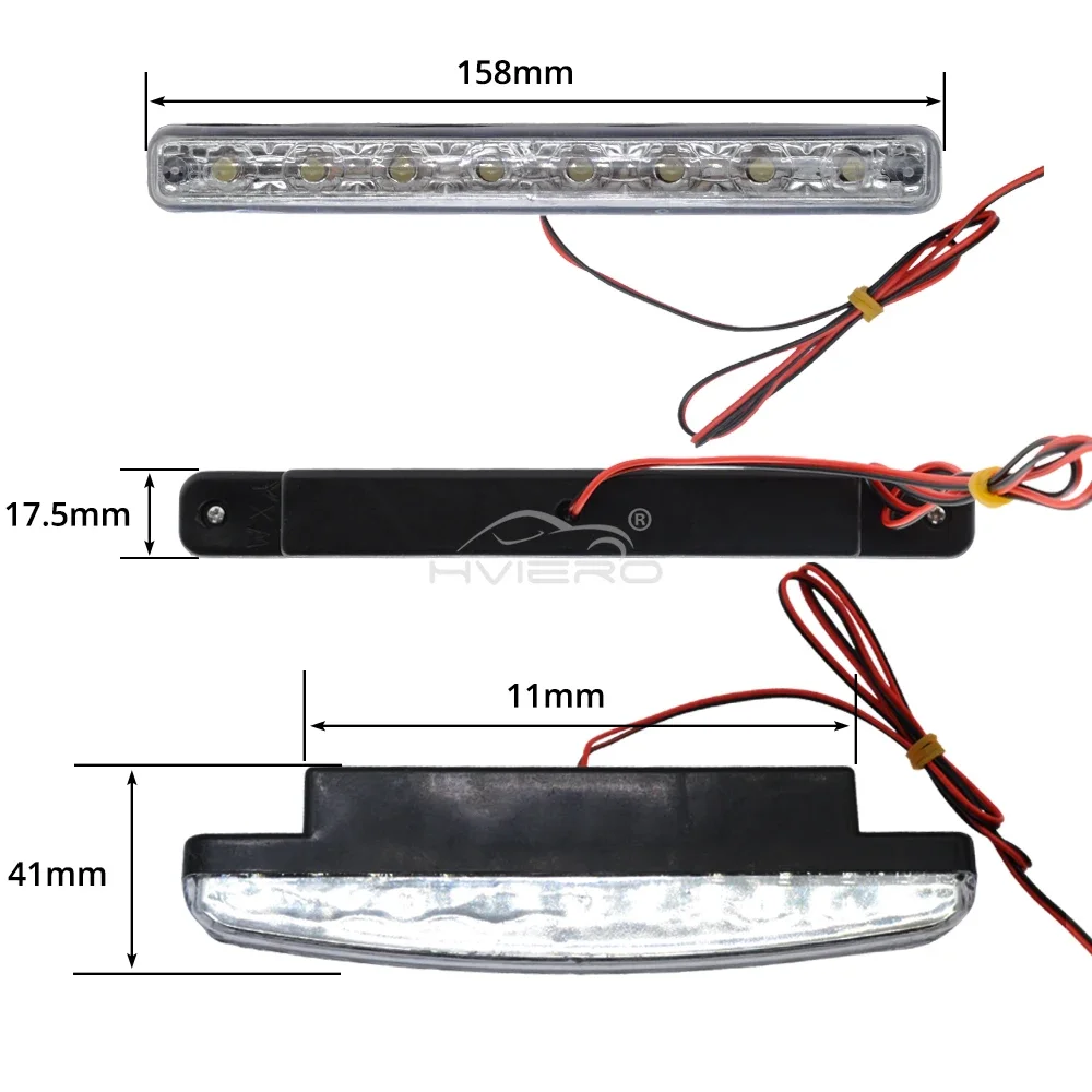 1 pçs carro drl daytime running light lente à prova dwaterproof água 8led branco 12v 24v ultra brilhante farol lâmpada de estacionamento luz nevoeiro automática luz do dia