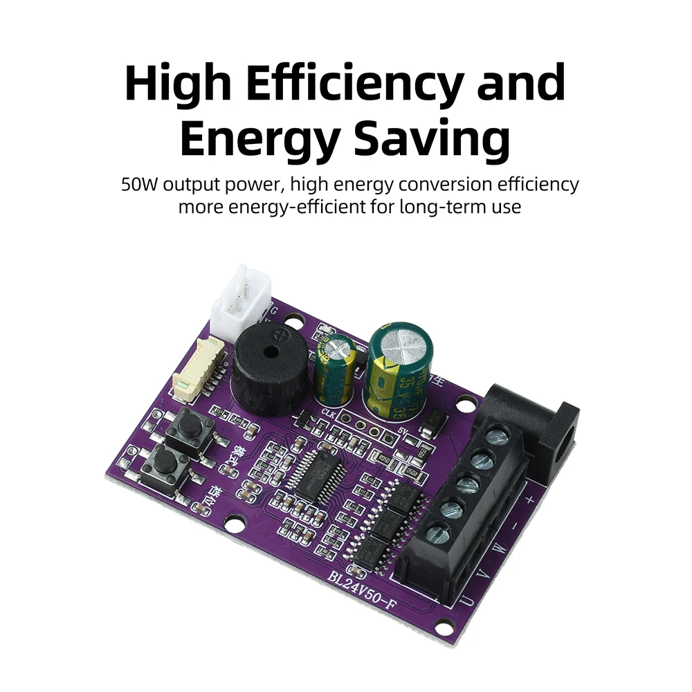 DC 12-24V 50W Brushless Fan Motor Driver Board FOC Silent Operation for DIY Fan Modifications Pedestal Fans Ceiling Fans