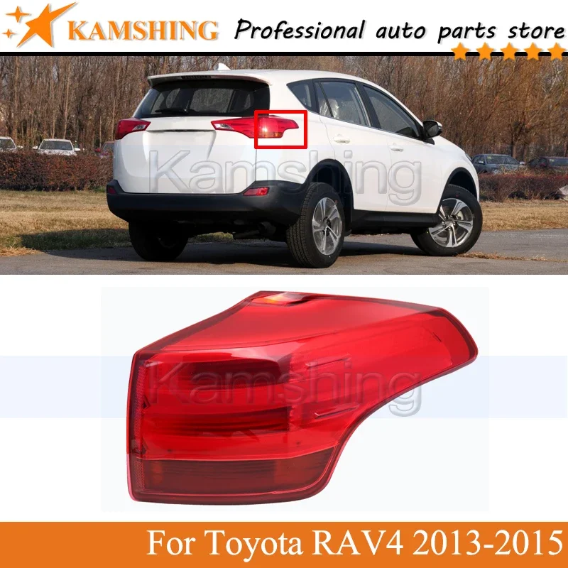 

Kamshing Outer Rear Tail light lamp For Toyota RAV4 2013 2014 2015 Rear Brake Light Tail lamp head Lamp light