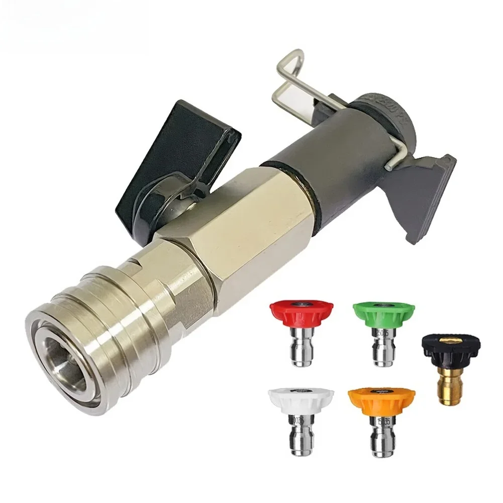 

Насадка для мойки высокого давления из нержавеющей стали, быстроразъемное соединение 1/4 дюйма, 2320 фунтов на кв. дюйм, шланг для мойки высокого давления ﻿ аксессуары