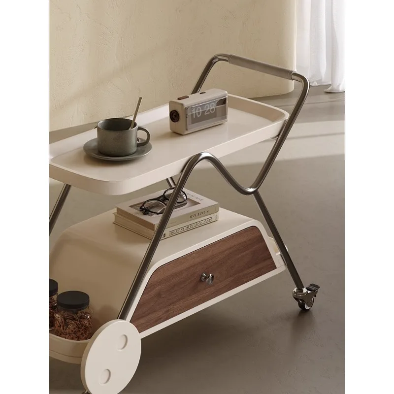 

The side of the trolley, the storage mobile rack.