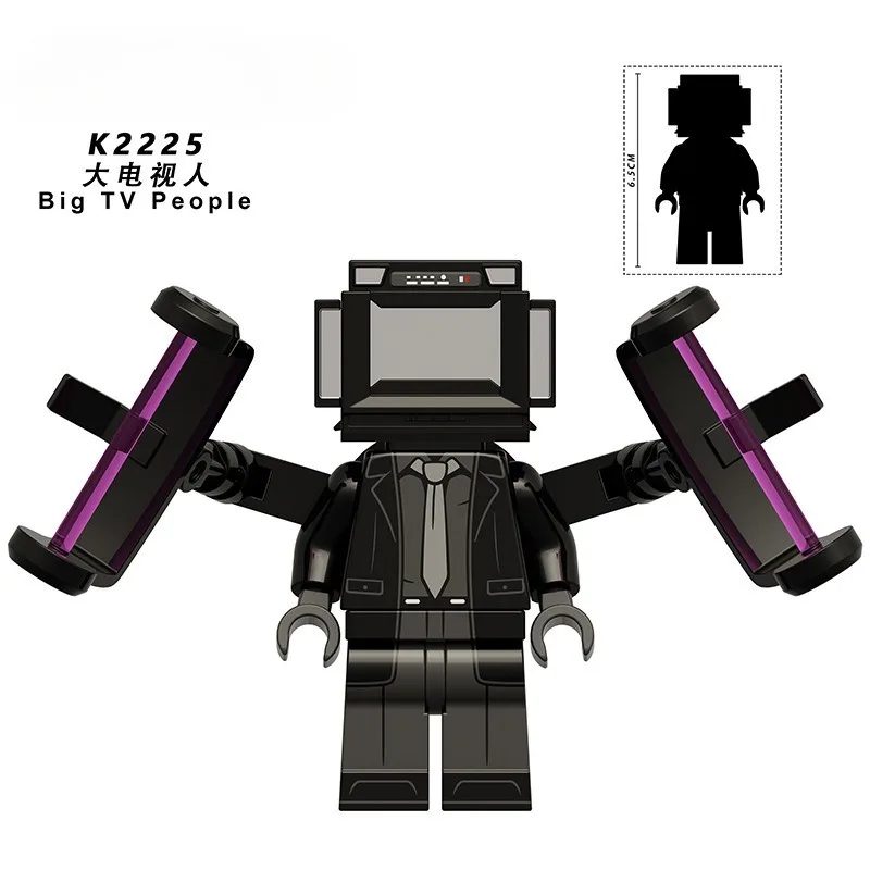 KDL834 serie di animazione persona di sorveglianza fotocamera persona modello bambola assemblaggio building block borsa giocattolo