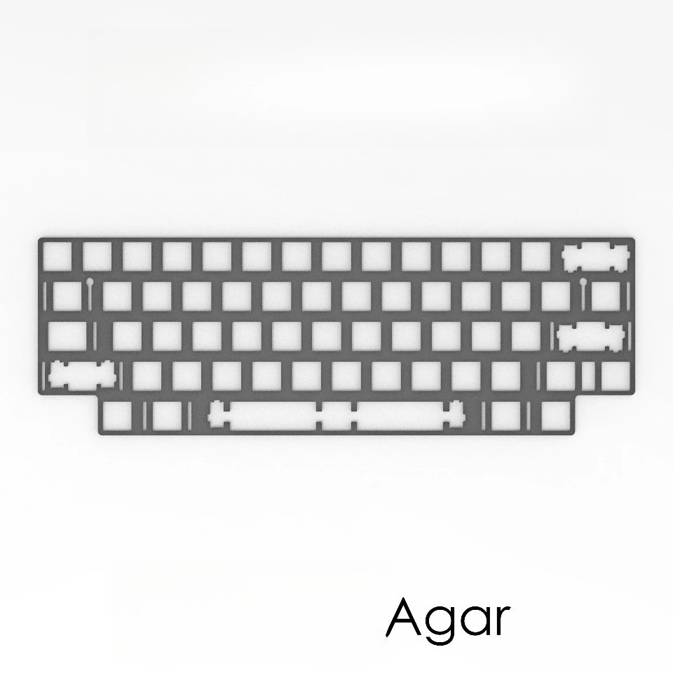 Agar Keyboard Positioning Board Customized PC PP Aluminum Positioning Plate for Ergonomic Gaming Mechanical Keyboard Accessories