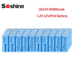 Soshine 3.2V 4000mAh LiFePO4 Battery 26650 4000mAh Rechargeable Battery for Game Controller Flashlights Healamps Emergency Light