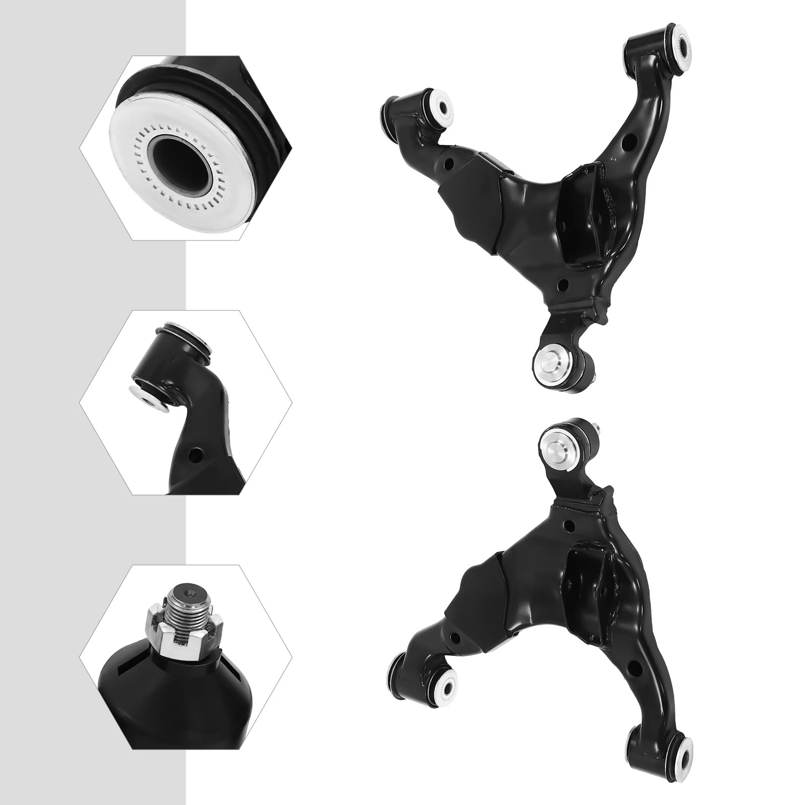 2 قطعة أذرع التحكم الأمامية السفلية الجبهة ذراع التحكم السفلي وصلة كروية مناسبة ل 2002-2009 تويوتا لاند كروزر برادو 120