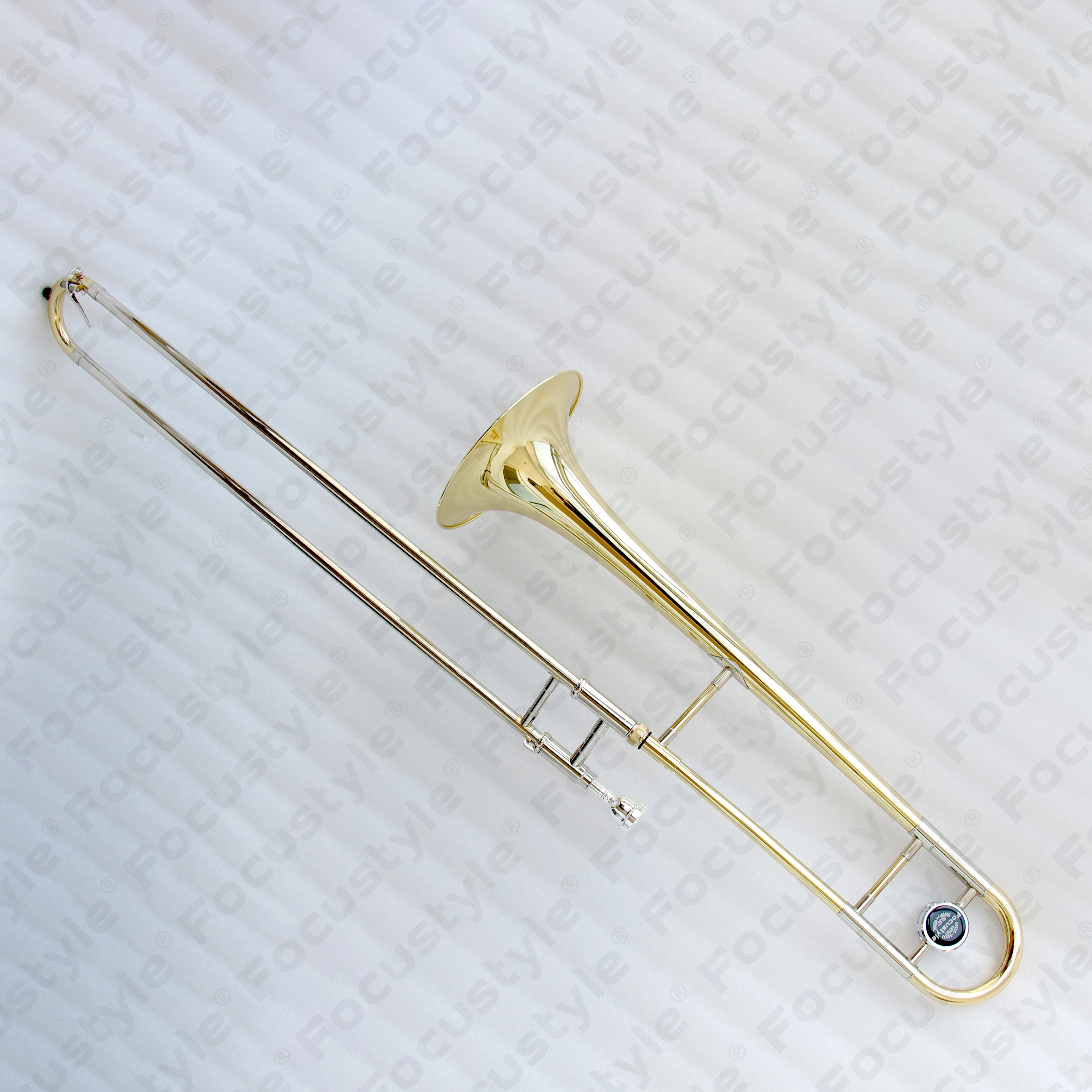 Bb Tenor Trombone Brass Body Gold Lacquered Includes Accessories
