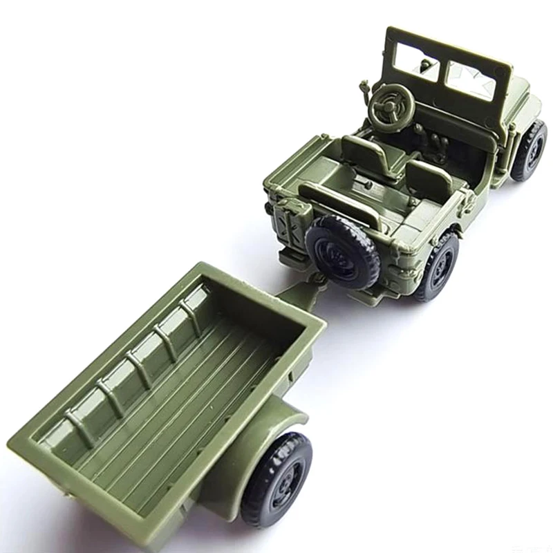 4D Assembly 1/72 US Willys  MB General Purpose Car  Truck Military Vehicle  Men Toy DIY Assembly Off-road Car Model