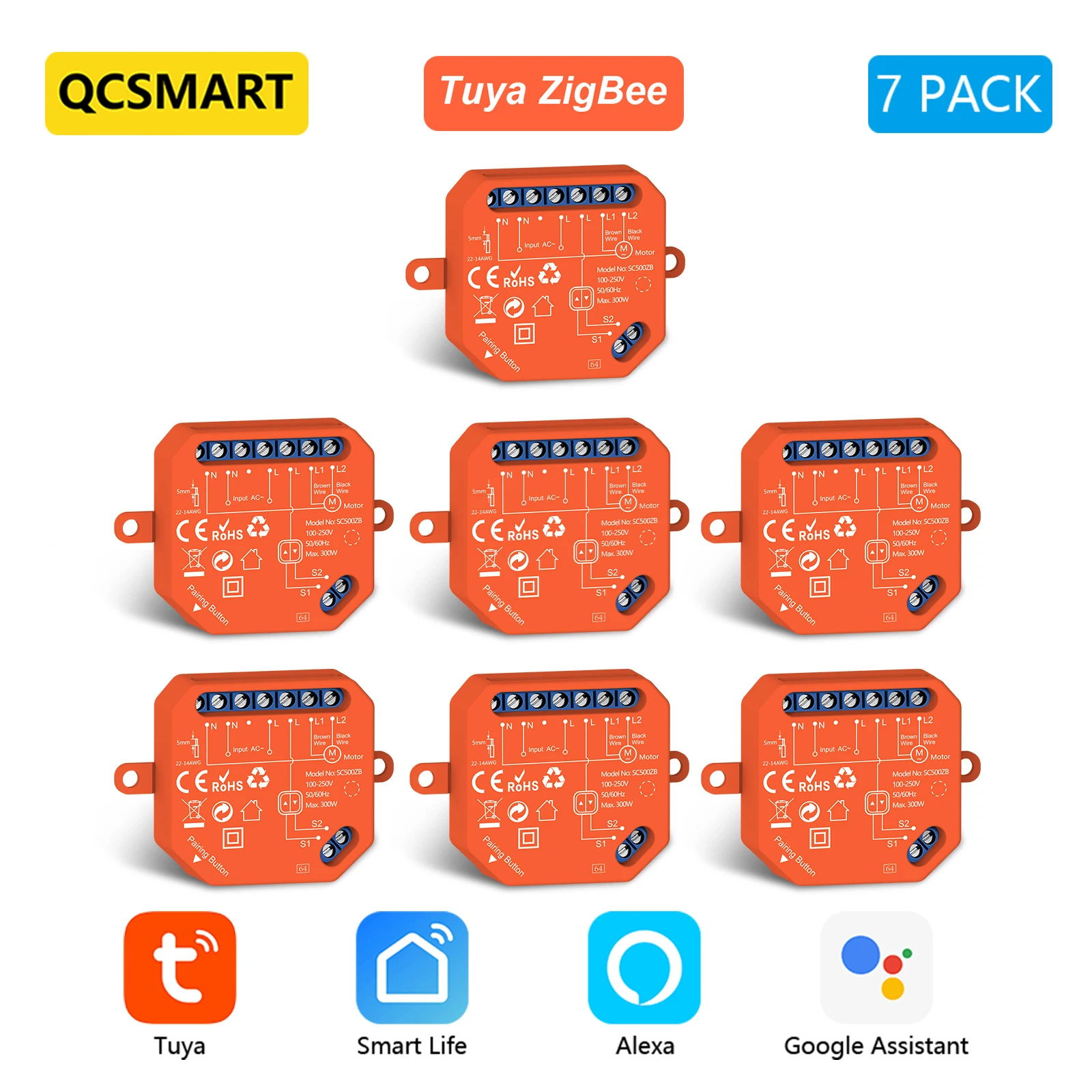 ZigBee Rollladen Jalousien Schalter Relais Modul Tuya Smart Life Prozent Fortschritt Timer Steuerung Google Assistant Alexa