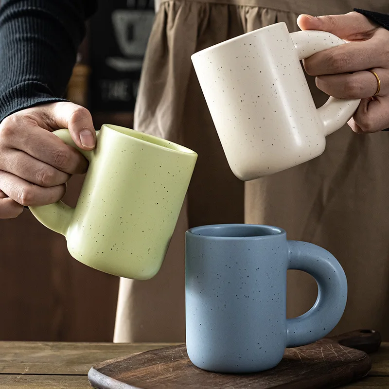 

Кремовый стиль, красочная керамическая кружка, высококачественная домашняя пара, кофейная чашка для молока для женщин