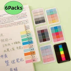 6Packs/Set Transparent Sticky Notes Self-Adhesive BookMarker Annotation Reading Book Clear Tab  Kawaii Cute Stationery