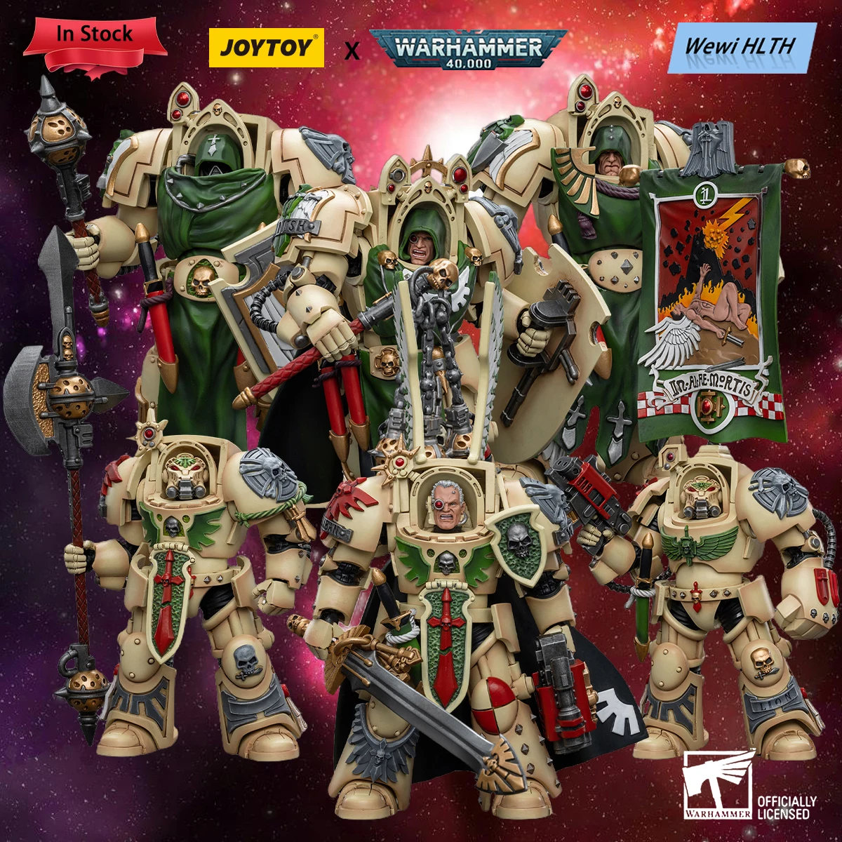 

[IN STOCK] JOYTOY 1/18 Action Figure Warhammer 40K Dark Angels Deathwing Knight Anime Model