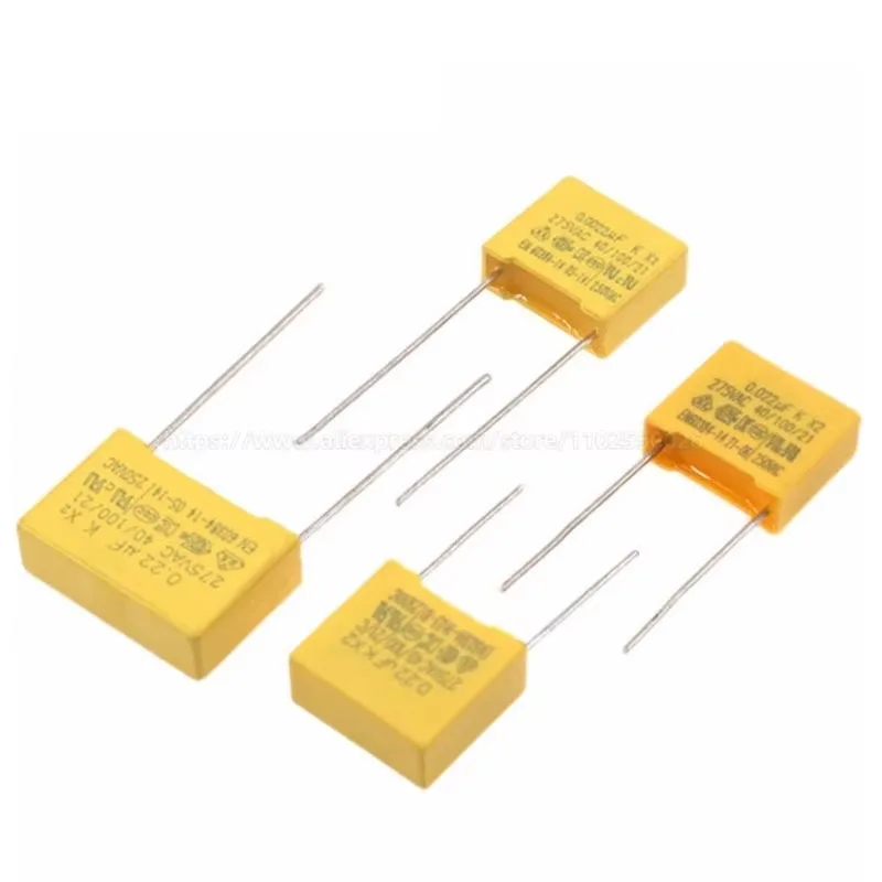 10PCS X2 MKP 275VAC Metalized Polypropylene Film Capacitor 10/15/22.5/27.5MM 0.01UF 0.1UF 0.22UF 0.33UF 0.47UF 0.68UF 1UF 2.2UF