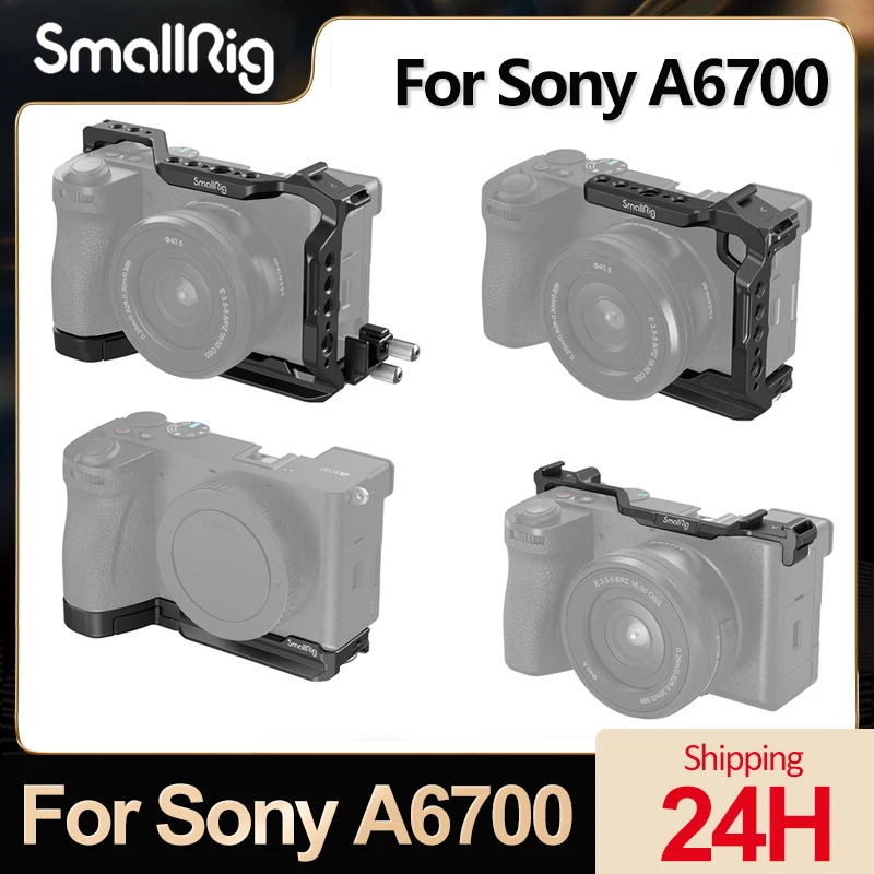 SmallRig Camera Cage Kit for Sony A6700 with Baseplate&Dual Cold Shoe Mount Plate Studio Expansion Kit Bird Cage for Sony A6700